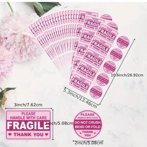 100pcs Fragile Please Handle With Care Stickers